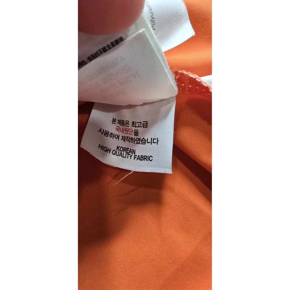 Louis Castel Pullover Shirt Mens Size 105 Orange Long Sleeve 1/4 Zip Golf